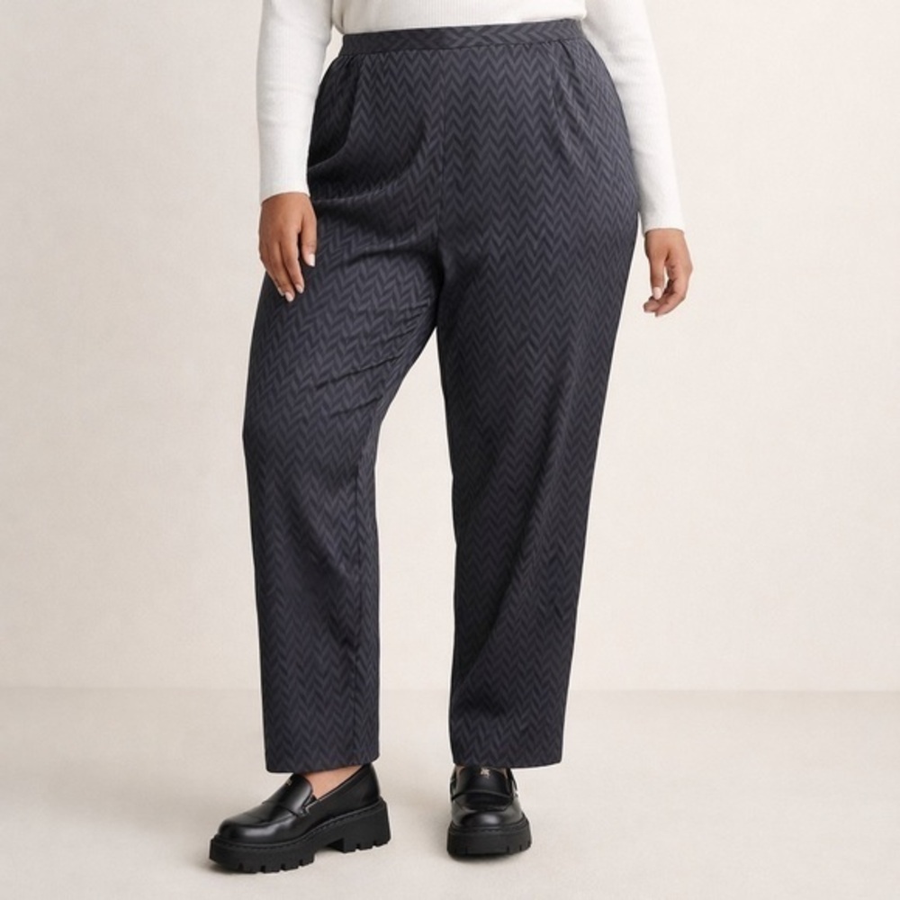 NWT lord & Taylor black herringbone pants